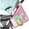 imageAccmor Universal Stroller Organizer Side Sling Stroller Organizer Mesh Cargo Net Stroller Storage Caddy Stroller Bag Accessories Fits for Uppababy Nuna Baby Jogger Britax Doona StrollersStyle BPink