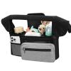 imageAccmor Universal Stroller Organizer with Insulated Cup Holder Detachable Phone Bag and Shoulder StrapStroller Bag Caddy Organizer Fits for Uppababy Baby Jogger Britax StrollersBlack  Grey Pocket