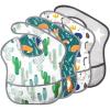 imageAccmor Waterproof Baby Bibs Bibs for Baby Girls Boys 324 Months Toddler Apron Smock Bibs for Feeding Eating4pcsdinosaurs  Foxes  Cacti  Stars