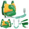 imageToddler Harness Leash with Anti Lost Wrist Link Accmor Cute Dinosaur Kids Harness Children Leash for Outdoor Travel Adorable Baby Anti Lost Leash Walking Wristband Assistant Strap Keep Babies CloseYellowGreen Spotted Brachiosaurus  Green Link