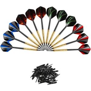 imageAccmor 12 Pcs Darts Plastic Tip Soft Tip Darts Set 14g Plastic Tipped Dart Attach Extra 36 Black 2BA Replacement Tips Soft Tip Darts for ElectronicPlastic DartboardRed  Blue  GreenClassic