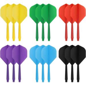 imageAccmor 144pcs Standard Dart Flights Set Dart Flights for Steel Tip DartsSoft Plastic Tip Darts Dart Replacement Flights AccessoriesIntegrated Dart Shaft and Flights18pc