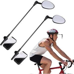 imageAccmor 2 Pack Bike Helmet Mirror 360 Degree Adjustable Lightweight Bicycle Cycling Rear View Helmet Mirror for Cycling Cycling Accessories