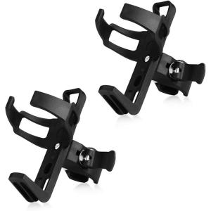 imageAccmor 2 Pack Bike Water Bottle Holders No Screws Universal Bike Cup Holder 360 Degree Rotatable Bike Water Bottle Cage Water Bottle Holders for Kids Bike Adult BikeBlack