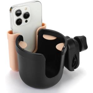 imageAccmor 2in1 Walker Cup Holder with Phone Holder Wheelchair Cup Holder Rollator Cup Holder Cup Phone Holder for Walker Wheelchair Rollator Mobility ScooterMix Pink