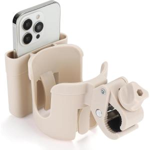 imageAccmor 2in1 Walker Cup Holder with Phone Holder Wheelchair Cup Holder Rollator Cup Holder Cup Phone Holder for Walker Wheelchair Rollator Mobility ScooterStyle BWhite
