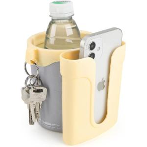imageAccmor 3in1 Bike Cup Holder with Cell Phone Keys Holder Bike Water Bottle Holders Universal Bar Drink Cup Can Holder for Bicycles Motorcycles Scooters Black GreyGream Yellow Grey