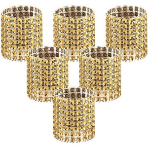 imageAccmor 50pcs Napkin Rings Gold Napkin Rings Buckles for Table Decorations Wedding DinnerParty DIY DecorationGold