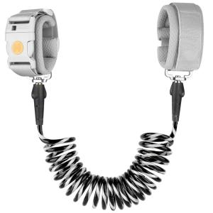 imageAccmor Anti Lost Wrist Link with Induction Lock 2 Pack Upgraded Toddler Leash Reflective Kids Wrist Leash for Baby Child Walking Wristband with Magnetic Unlock Design for Boys ampamp Girls 65ftBlack