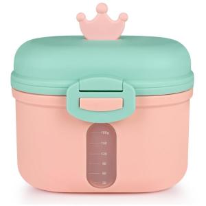 imageAccmor Baby Formula Dispenser On The Go Portable Milk Powder Formula Dispenser with ScoopFormula Containers for Travel Hold 85oz240g Formula PinkPink