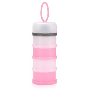 imageAccmor Baby Formula Dispenser On The Go Stackable Travel Formula Container NonSpill Milk Powder Baby Kids Snack Storage Container BPA Free 2 PacksLight Pink