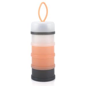 imageAccmor Baby Formula Dispenser On The Go Stackable Travel Formula Container NonSpill Milk Powder Baby Kids Snack Storage Container BPA Free 2 PacksPink  Grey