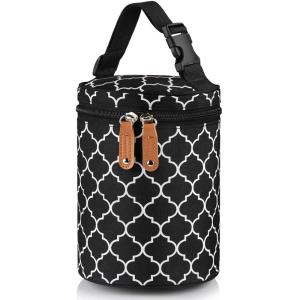 imageAccmor Breastmilk Cooler Bag Insulated Baby Bottle Cooler Tote Bags for Nursing Mom DaycareBlack Geometry