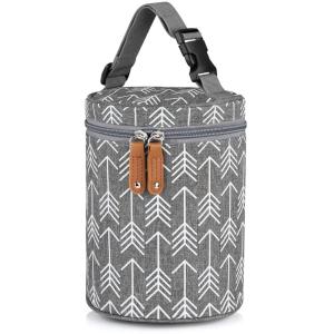 imageAccmor Breastmilk Cooler Bag Insulated Baby Bottle Cooler Tote Bags for Nursing Mom DaycareGrey Arrow