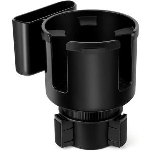 imageAccmor Car Cup Holder Expander Adapter with Adjustable Base 2in1 Car Cup Holder Expander with Phone Holder Car Cup Organizer Compatible with Yeti Ramblers Hydro Flasks Nalgenes Bottles