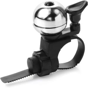 imageAccmor Classic Bike Bell Adjustable Bicycle Bell Fits Any Bike Handlebar Universal Bike Bell Loud Crisp Clear Sound Bike Bell for Adults Kids Bikesilver
