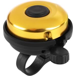 imageAccmor Classic Bike Bell Aluminum Bicycle Bell Loud Crisp Clear Sound Bicycle Bike Bell for Adults KidsGoldRight Hand Use1 pack
