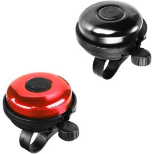 imageAccmor Classic Bike Bell Aluminum Bicycle Bell Loud Crisp Clear Sound Bicycle Bike Bell for Adults KidsRed  BlackRight Hand Use2 pack