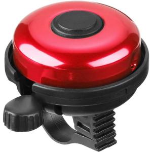 imageAccmor Classic Bike Bell Aluminum Bicycle Bell Loud Crisp Clear Sound Bicycle Bike Bell for Adults KidsRedLeft Hand Use1 pack