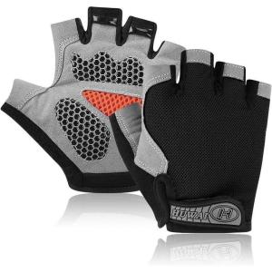 imageAccmor Cycling Gloves for Men Women Bike Gloves Half Finger Road Bike MTB Gloves AntiSlip ShockAbsorbing Glove for Fitness Cycling Outdoor Sportsblack
