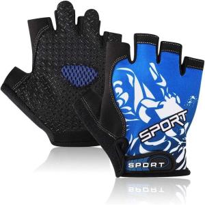 imageAccmor Cycling Gloves for Women Men Half Finger Bike Gloves Road Bicycle Gloves ShockAbsorbing AntiSlip Breathable Motorcycle Mountain Bike Gloves for Men Women Adultsblue