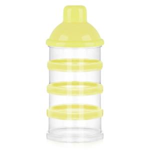 imageAccmor Formula Dispenser On The Go 4 Compartments Stackable Formula Container for Travel Baby Milk Powder Kids Snack Container BPA Free Yellow