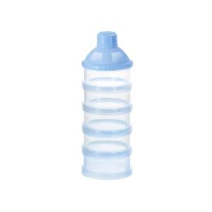 imageAccmor Formula Dispenser On The Go 5 Compartments Stackable Formula Container for Travel Baby Milk Powder Kids Snack Container BPA FreeBlue