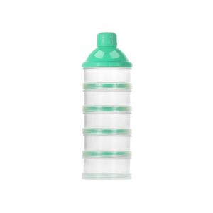 imageAccmor Formula Dispenser On The Go 5 Compartments Stackable Formula Container for Travel Baby Milk Powder Kids Snack Container BPA FreeGreen