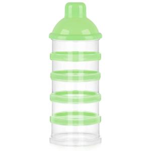 imageAccmor Formula Dispenser On The Go 5 Compartments Stackable Formula Container for Travel Baby Milk Powder Kids Snack Container BPA FreeLight Green