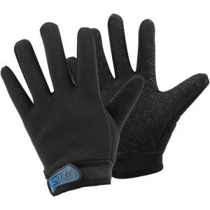 imageAccmor Kids Cycling Gloves  Breathable NonSlip Full Finger Gloves for Child Cycling Climbing Riding Biking ampamp Outdoor Sports 410 Years Boys ampamp GirlsStyle ABlack
