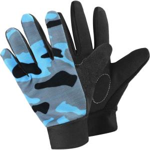 imageAccmor Kids Cycling Gloves  Breathable NonSlip Full Finger Gloves for Child Cycling Climbing Riding Biking ampamp Outdoor Sports 410 Years Boys ampamp GirlsStyle BBlue Grey