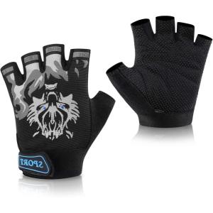 imageAccmor Kids Fishing Gloves Kids Sport Cycling Gloves for Cycling Camping Fishing Outdoor Sportsblack