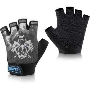 imageAccmor Kids Fishing Gloves Kids Sport Cycling Gloves for Cycling Camping Fishing Outdoor Sportsgrey