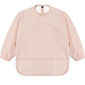 imageAccmor Long Sleeve Baby Bib Full Sleeve Bib Baby Toddler Waterproof Sleeved Bibs Smock Machine WashablePink