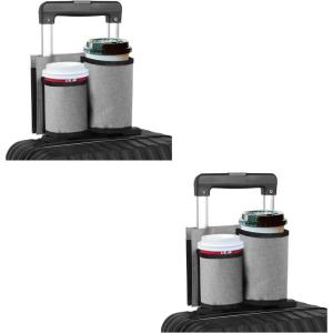 imageAccmor Luggage Drink Holder Universal Luggage Travel Cup Holder Free Hands Suitcase Drinks Beverage Holder Luggage Cup Caddy Gifts for Travelers Flight Attendants