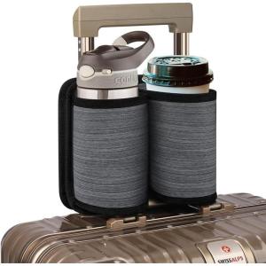 imageAccmor Luggage Travel Cup Holder Universal Suitcase Drinks Beverage Holder Free Hands Suitcase Cup Caddy Gifts for Travelers Flight Attendants