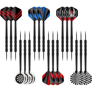 imageAccmor Metal Tip Darts Steel Tip Darts Professional Metal Darts Darts Metal Tip Set Metal Darts for Dartboard Classic LegendBlack