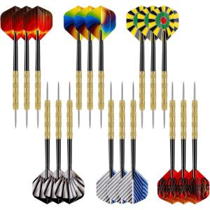 imageAccmor Metal Tip Darts Steel Tip Darts Professional Metal Darts Darts Metal Tip Set Metal Darts for Dartboard ColorfulGold