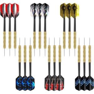 imageAccmor Metal Tip Darts Steel Tip Darts Professional Metal Darts Darts Metal Tip Set Metal Darts for Dartboard GorgeousGold