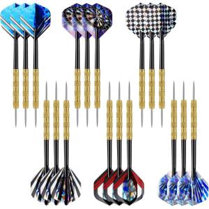 imageAccmor Metal Tip Darts Steel Tip Darts Professional Metal Darts Darts Metal Tip Set Metal Darts for Dartboard Laser ColorfulGold