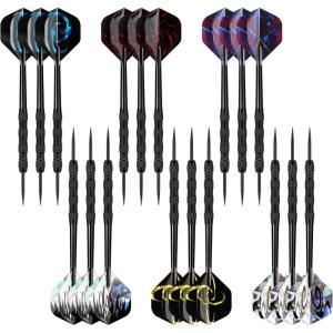 imageAccmor Metal Tip Darts Steel Tip Darts Professional Metal Darts Darts Metal Tip Set Metal Darts for Dartboard SymbolsBlack