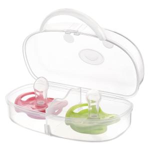imageAccmor Pacifier Case Pacifier Container Can Storage 2 Pacifiers Baby Pacifier Holder Case for Travel BPA FreeTransparentTransparent1pc