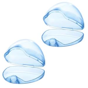 imageAccmor Pacifier Case Pacifier Holder Case Pacifier Container for Travel BPA Free Transparent 2 PackTransparent Blue
