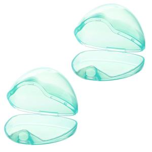 imageAccmor Pacifier Case Pacifier Holder Case Pacifier Container for Travel BPA Free Transparent 2 PackTransparent Green