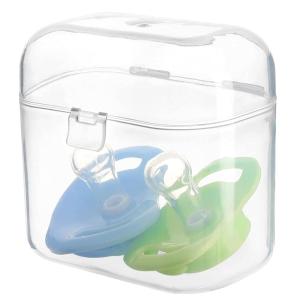 imageAccmor Pacifier Container  2 Pacifier Holder Case for Travel BPA Free TransparentTransparent
