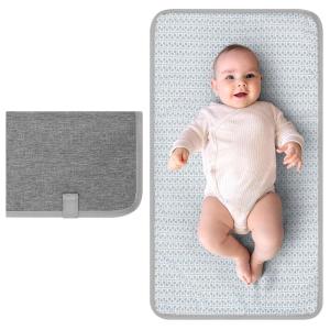 imageAccmor Portable Diaper Changing Pad Waterproof Baby Changing Mat Foldable Portable Travel Changing Pads for Baby BlackGrey