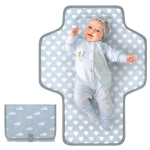 imageAccmor Portable Diaper Changing Pad Waterproof Baby Changing Mat Foldable Travel Diaper Changing Pads for Baby Baby Essentials Shower Registry GiftsClassic Cloud