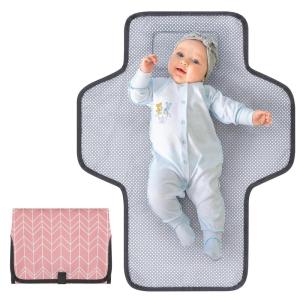 imageAccmor Portable Diaper Changing Pad Waterproof Baby Changing Mat Foldable Travel Diaper Changing Pads for Baby Baby Essentials Shower Registry GiftsPink Arrow
