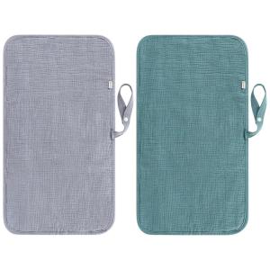imageAccmor Portable Diaper Changing Pad Waterproof Foldable Baby Changing Mat for Travel Baby Essentials Shower Registry GiftsGreyGreen