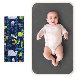 imageAccmor Portable Diaper Changing Pad Waterproof Foldable Baby Changing Mat for Travel Baby Essentials Shower Registry GiftsOcean
